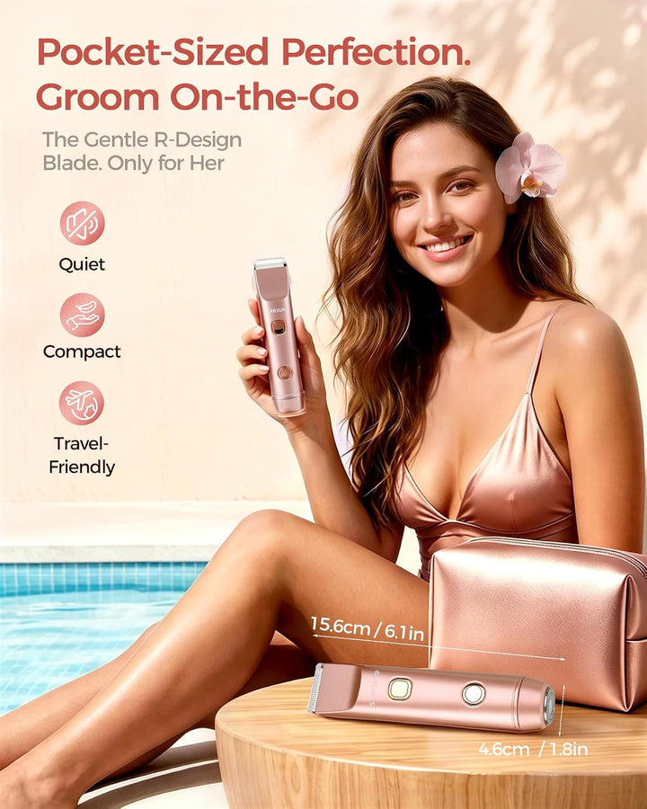 Recortadora de bikini para mujer, maquinilla de afeitar y afeitador...
