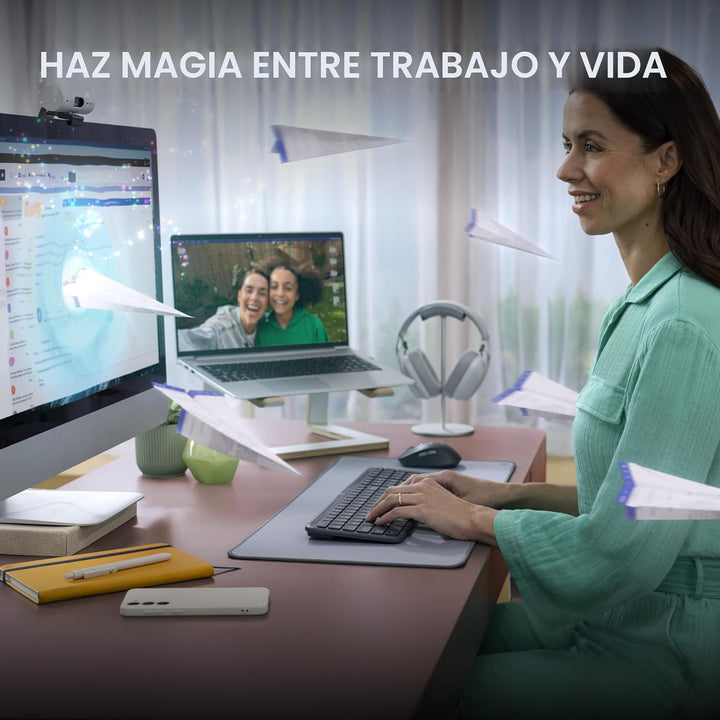 Logitech Signature Slim K950 Teclado Inalámbrico, Diseño Elegante,...