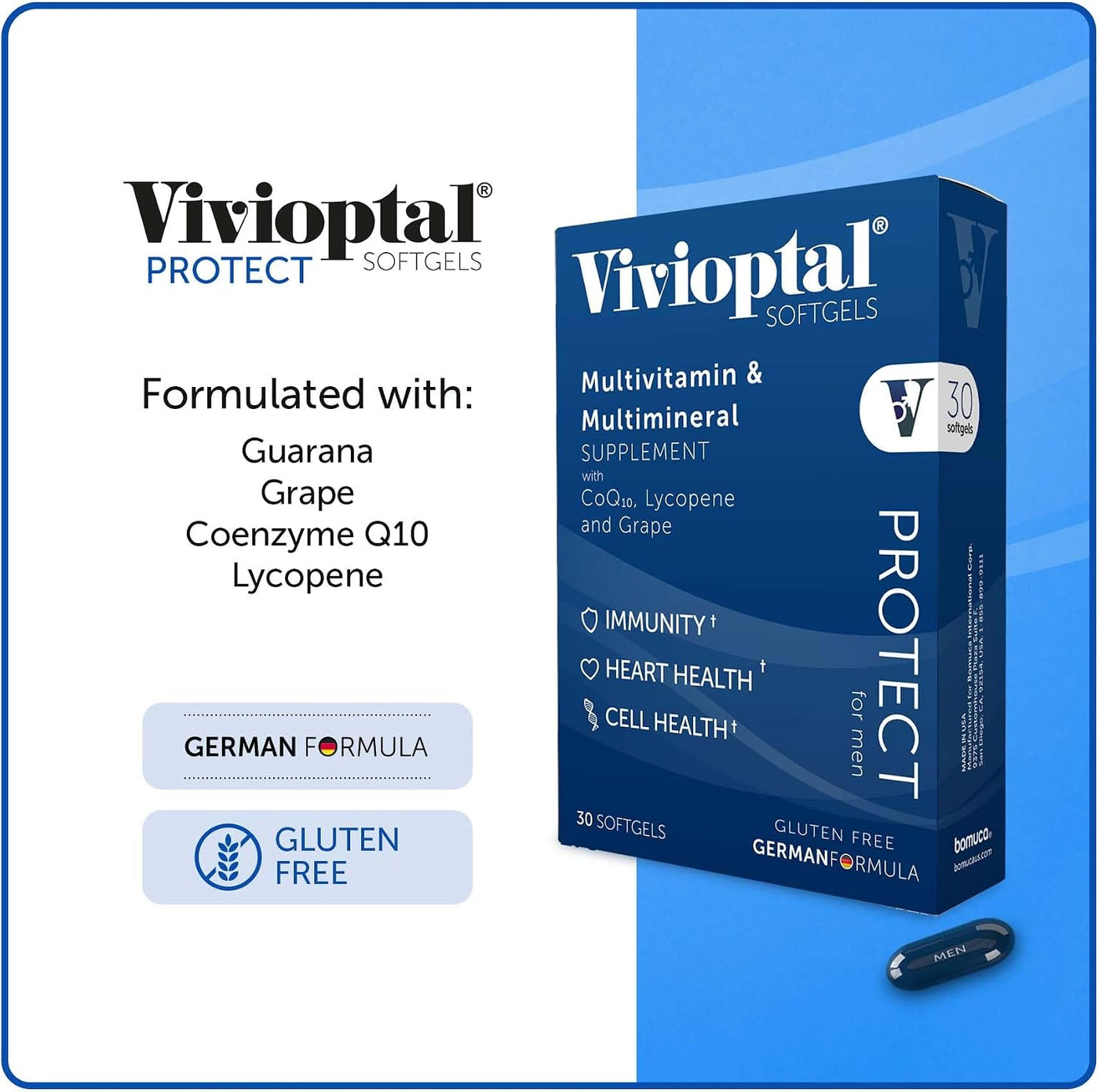 Vivioptal para hombres, 30 cápsulas blandas + Vivioptal Mujeres, 30...