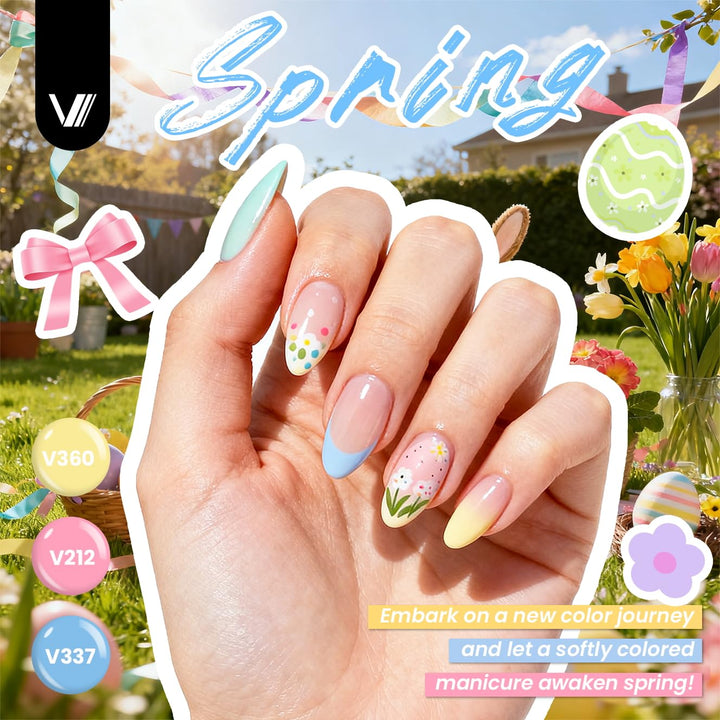 VANREESA Kit de 73 esmaltes de uñas de gel con luz UV y kit de tala...