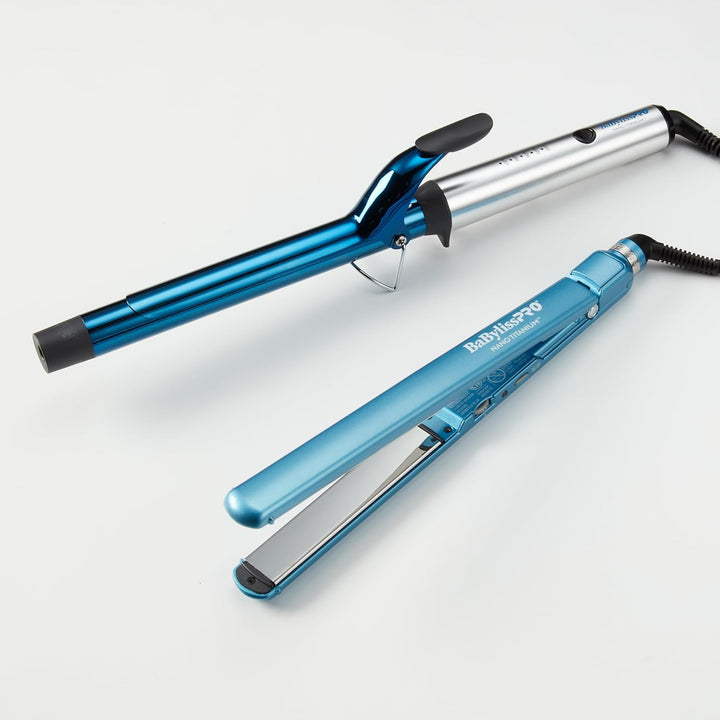 BabylissPRO Nano Titanium Ultra-Thin Hair Straightener, Professiona...