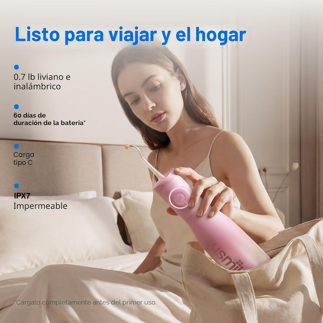usmile C30 - Hilo dental de agua inalámbrico, flujo continuo de alt...