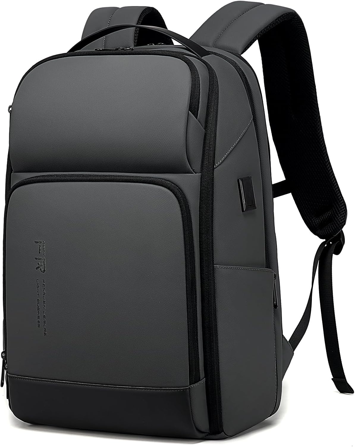FENRUIEN Mochila de viaje de 17 pulgadas, color gris