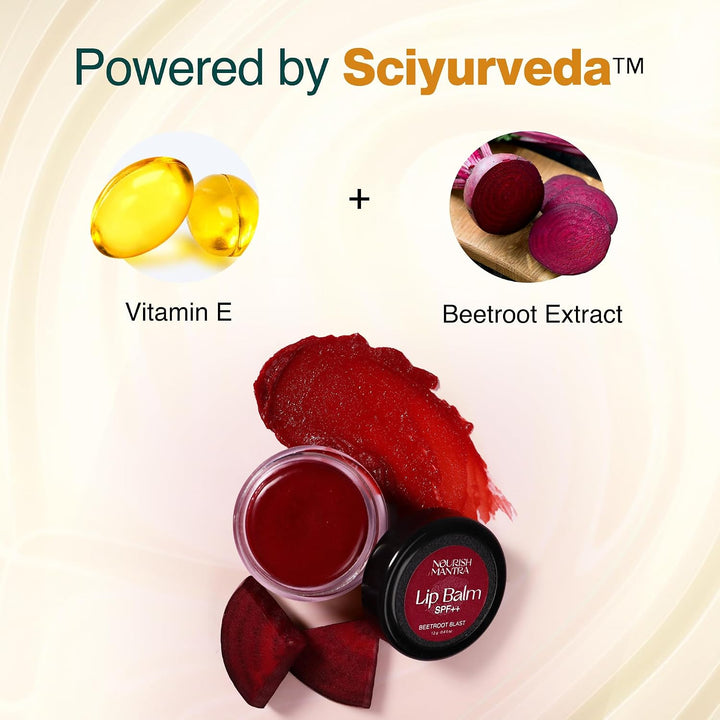 Nourish Mantra - Bálsamo labial Beetroot Blast con SPF | Fabricado...