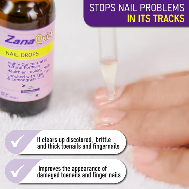 ZanaQuick - Gotas para el Tratamiento de Uñas de los Pies - 4 Paque...