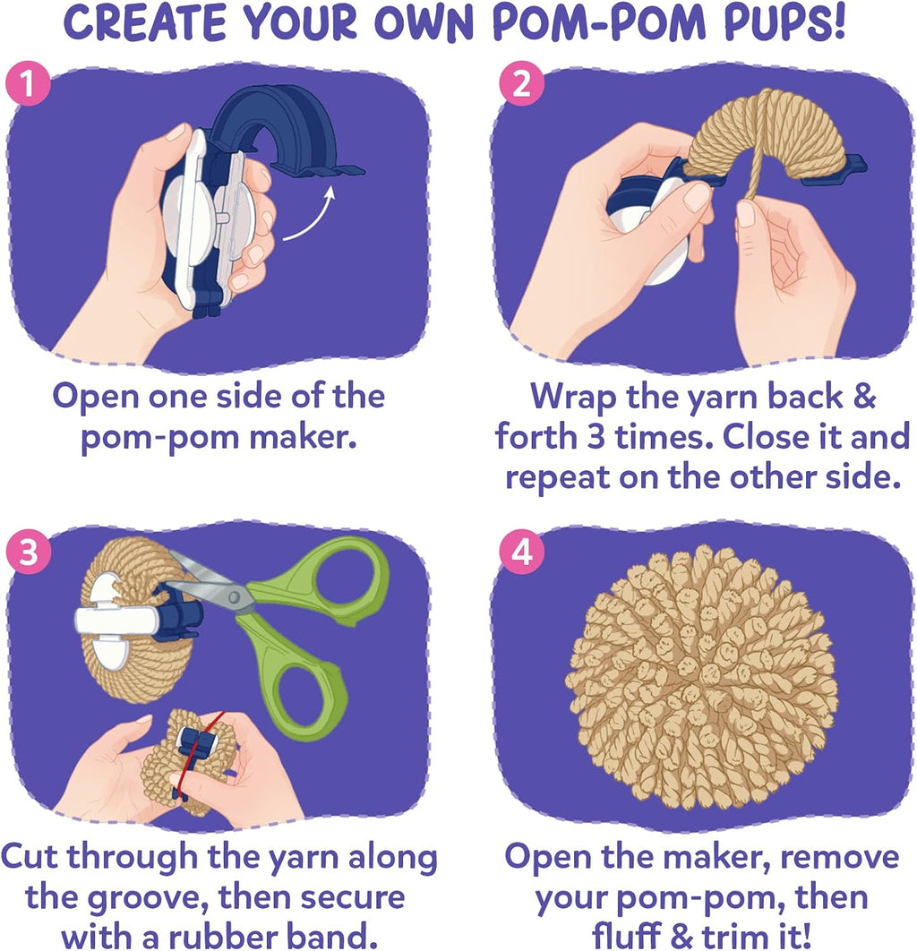 Skillmatics PomPals Puppies - Kit de arte y manualidades de bricolaje