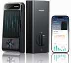DESLOC Cerradura inteligente solar V150 Plus, cerrojo de WiFi con