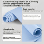 Tapete de yoga extra ancho de 72 x 32 pulgadas, tapete de ejercicio antideslizante de TPE para entrenamiento en casa, tapete de yoga grande de alta densidad de 0.236 pulgadas para hombres y