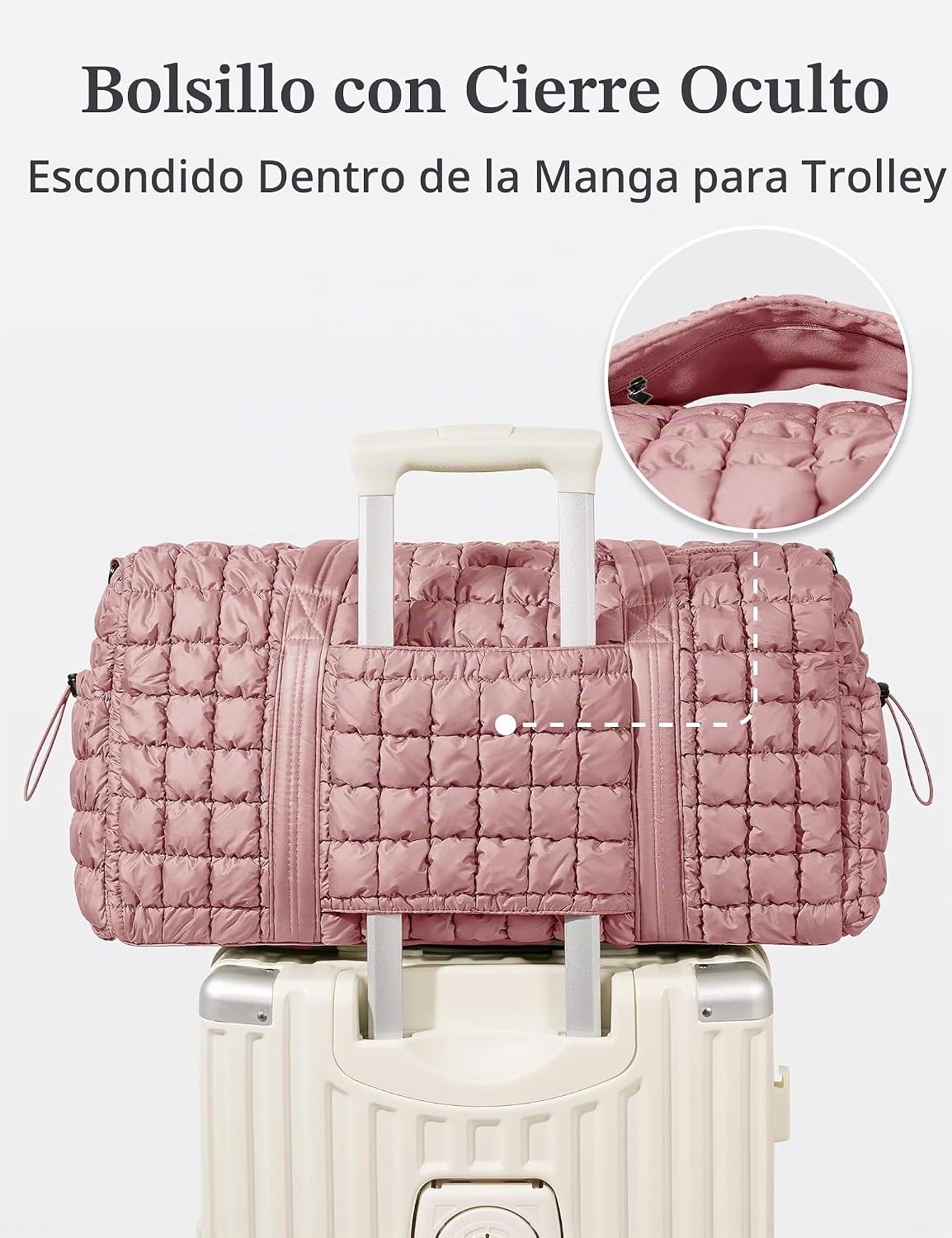 Bolsa de viaje acolchada para fin de semana, bolsa de viaje para pasar la