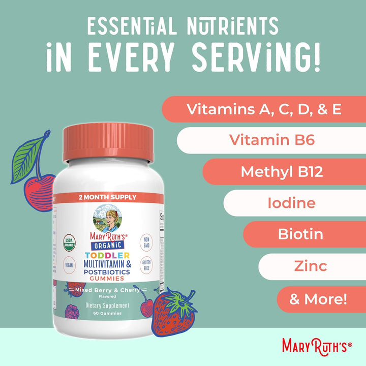 MaryRuth Organics Gomitas multivitamínicas postbióticos