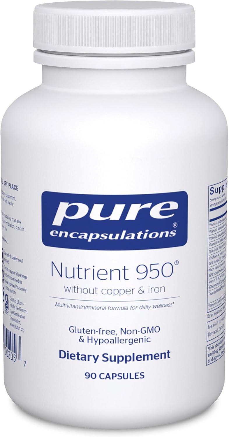 Pure Encapsulations Nutrient 950 sin cobre y hierro | Fórmula hipoa...
