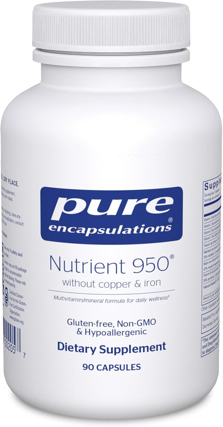 Pure Encapsulations Nutrient 950 sin cobre y hierro | Fórmula hipoa...