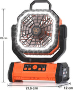 Honesorn - Ventilador recargable portátil de 20000 mAh de 11 pulgad...