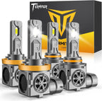 Termitor Combo de bombillas LED H11/H9 y 9005/HB3, salida 15X, 140,000 lúmenes, 6500 K, IP68 impermeable 1:1 ajuste halógeno, listo para Canbus, vida útil prolongada Plug & Play, paquete de 4
