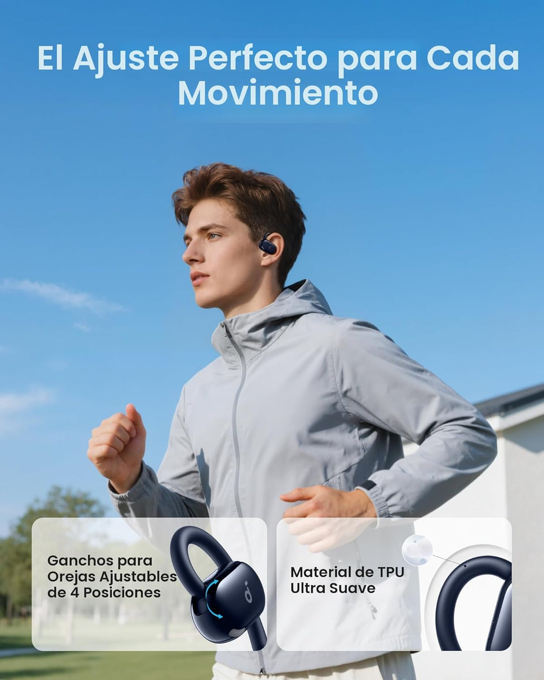 Soundcore V20i de Anker, auriculares de oído abierto, ganchos ajust...
