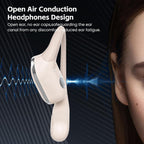 TRAUSI Auriculares inalámbricos de oído abierto, micrófono con cancelación de ruido, auriculares deportivos con IPX7 impermeable y gancho para la oreja Beiyonga