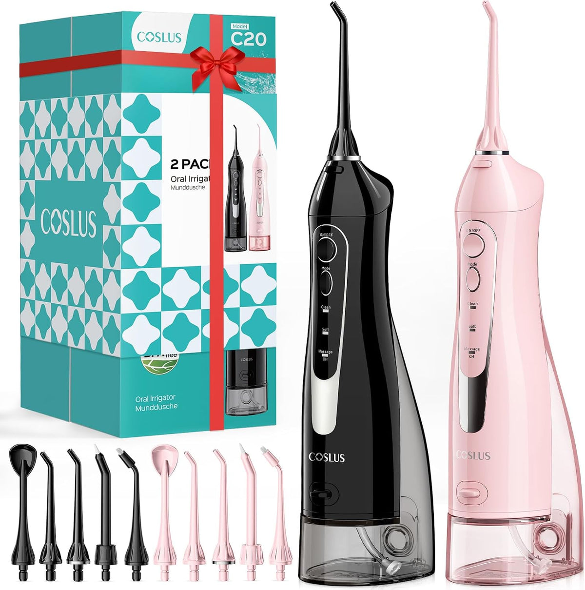 COSLUS ADA Aceptado C20 Water Dental Flosser Dientes Pick