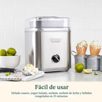 Máquina para hacer helados Cuisinart, totalmente automática, 2 qt, ICE-30BCP1ES