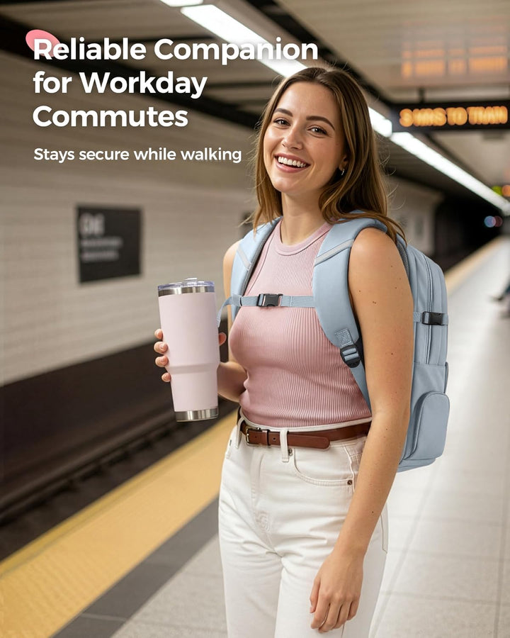 MATEIN HER Mochila de trabajo para laptop con compartimento para al...