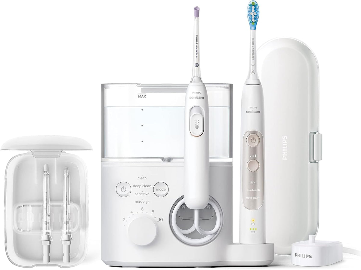 Sistema Philips Sonicare de irrigador dental y cepillo de dientes 7000, HX3921/40