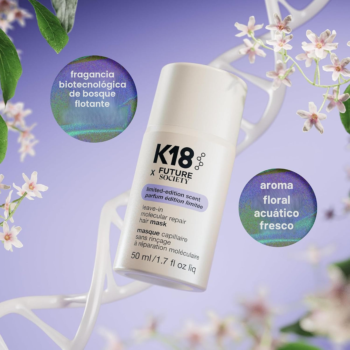 K18 Mascarilla Molecular Capilar Sin Enjuague, Repara el Cabello Se...