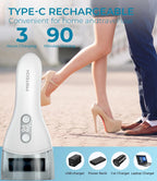PRITECH - Removedor eléctrico de callos para pies, kit de herramientas de pedicura electrónica recargable para eliminación de callos, limpiador eléctrico impermeable para pies con 3 rodillos de