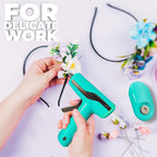 Pistola de silicón inteligente con apagado automático, kit de mini pistola de pegamento sin cable con batería de 2.2A, bolsa de almacenamiento, 40 barras de pegamento, 10 palos de