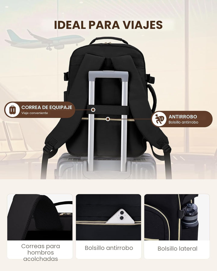 LOVEVOOK Mochila de viaje para mujeres y hombres, 40L, aprobada por...