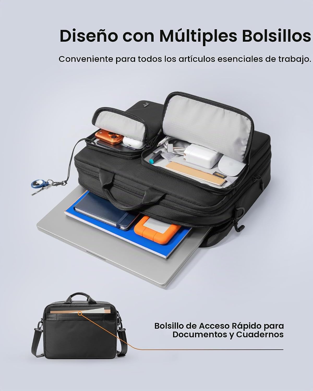 tomtoc A33 Slim 13-16 pulgadas portátil bandolera para MacBook Air\...