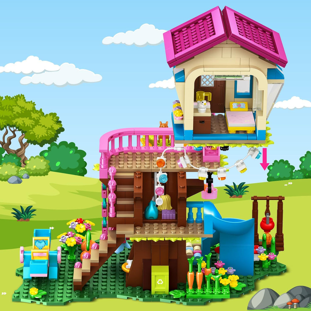 HOGOKIDS Juego de construcción de casa de árbol con luz