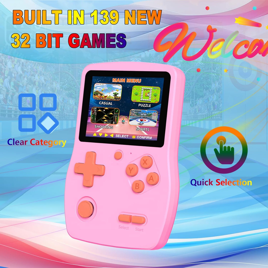 Juego de mano de 32 bits para niños precargado 139 videojuegos retr...