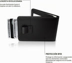 Kings Loot Cartera para hombre, bloqueo RFID, bolsillo para efectivo, negro