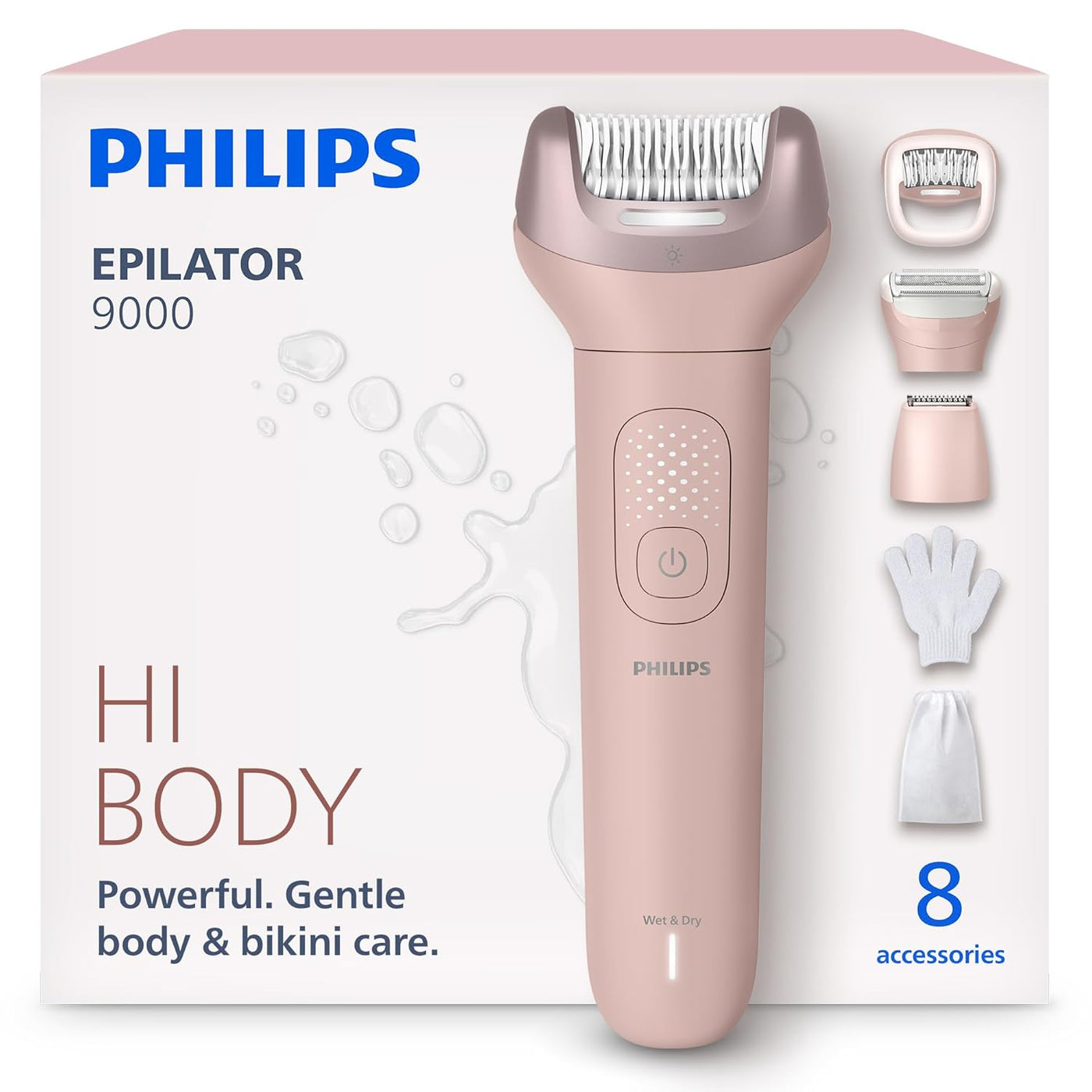 Philips Depiladora Serie 9000 - Depiladora eléctrica inalámbrica en...