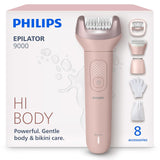 Philips Depiladora Serie 9000 - Depiladora eléctrica inalámbrica en...