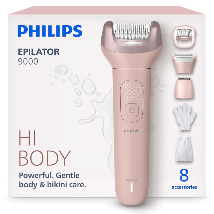 Philips Depiladora Serie 9000 - Depiladora eléctrica inalámbrica en...