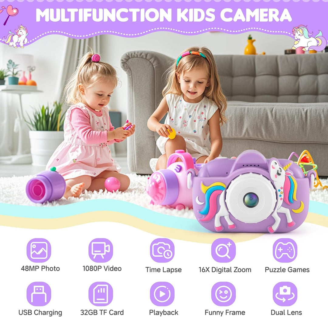 Cámara para niños para niñas de 3 a 5 años, cámara digital para niñ...