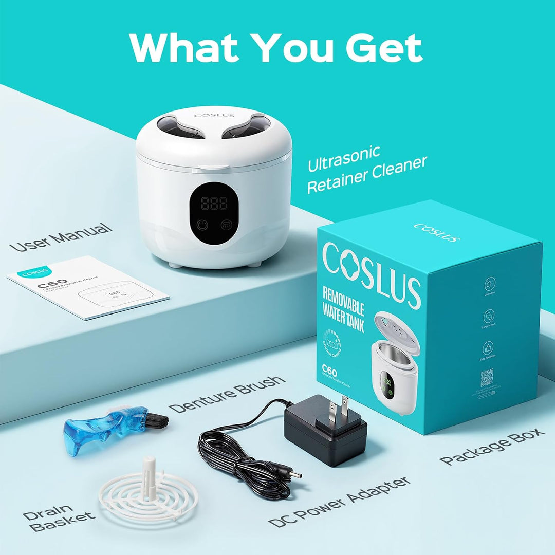 COSLUS Máquina limpiadora ultrasónica de retenedores C60: cápsula d...