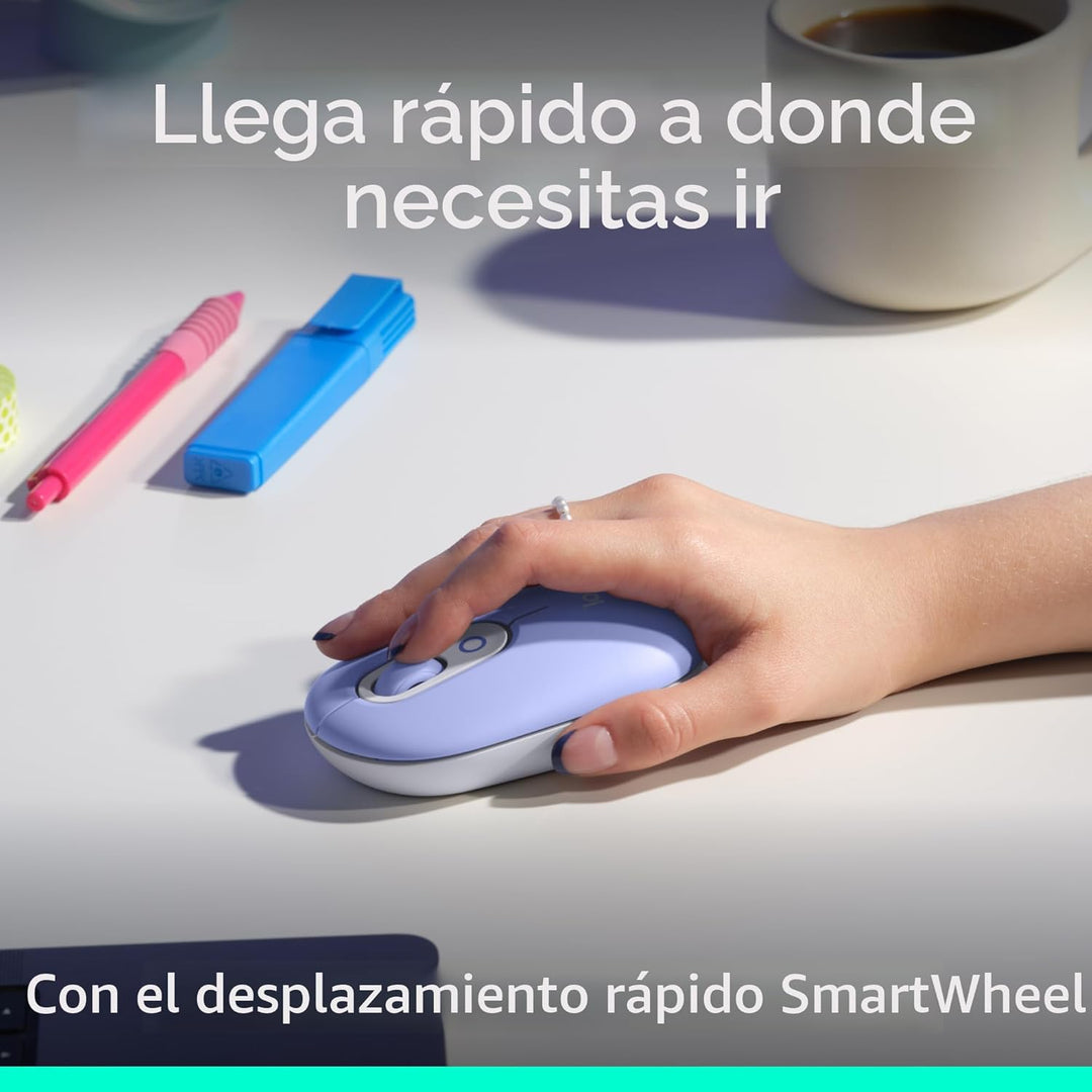 Logitech Combo POP ICON, combo de teclado y mouse Bluetooth, escrit...