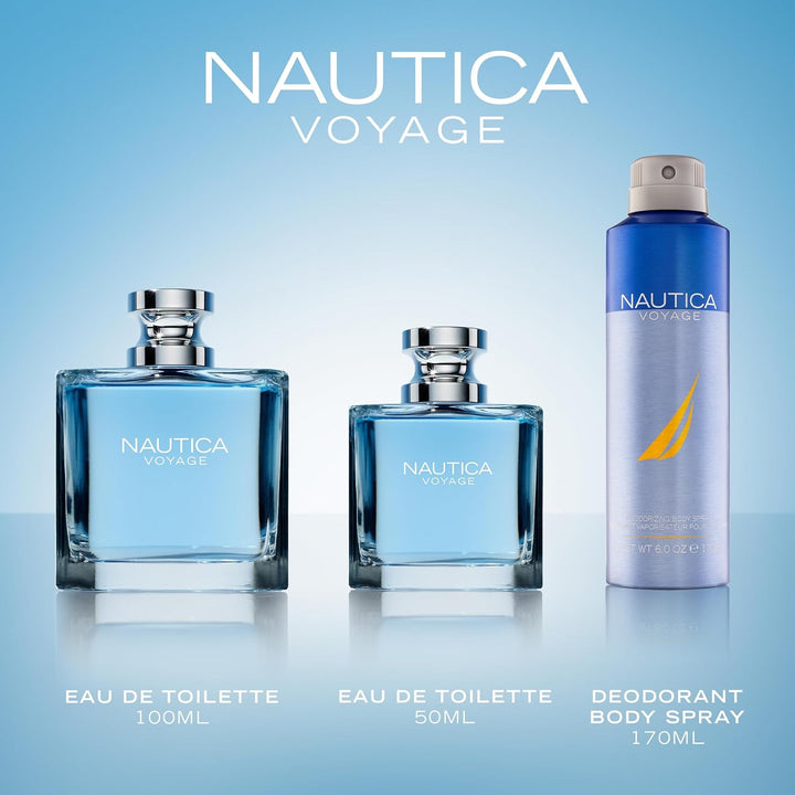 Nautica Voyage Giftset, 1.6 fl oz EDT + 6 oz desodorizante corporal...
