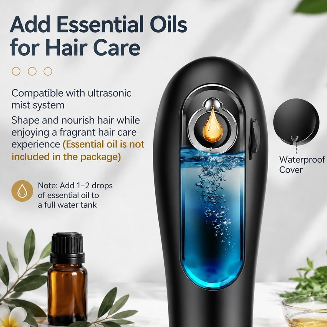 Cordless Hair Straightener Brush with Mist for Travel, Fast Heating...