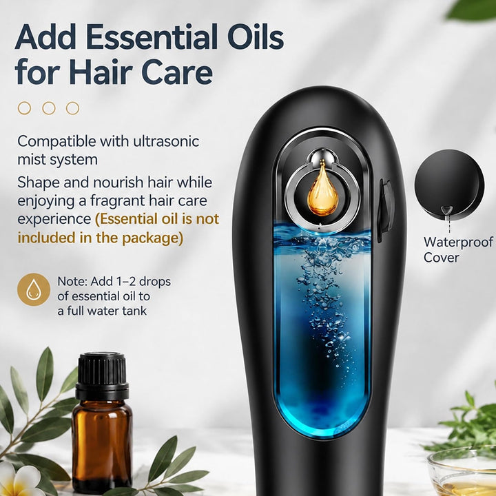 Cordless Hair Straightener Brush with Mist for Travel, Fast Heating...