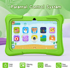 PRITOM - Tableta infantil de 7 pulgadas, 32 GB, WiFi, aplicaciones para niños, Verde