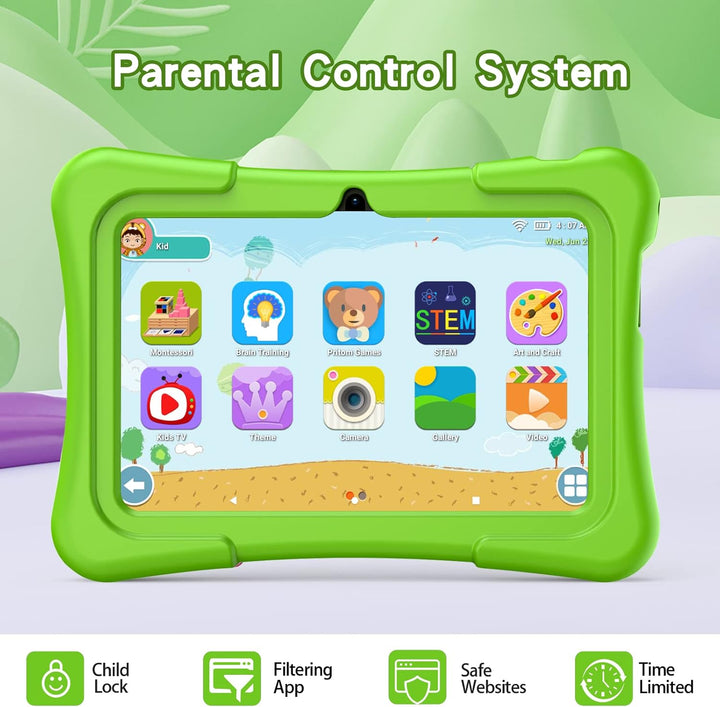 PRITOM Tableta para niños, tabletas para niños de 7 pulgadas con Wi...