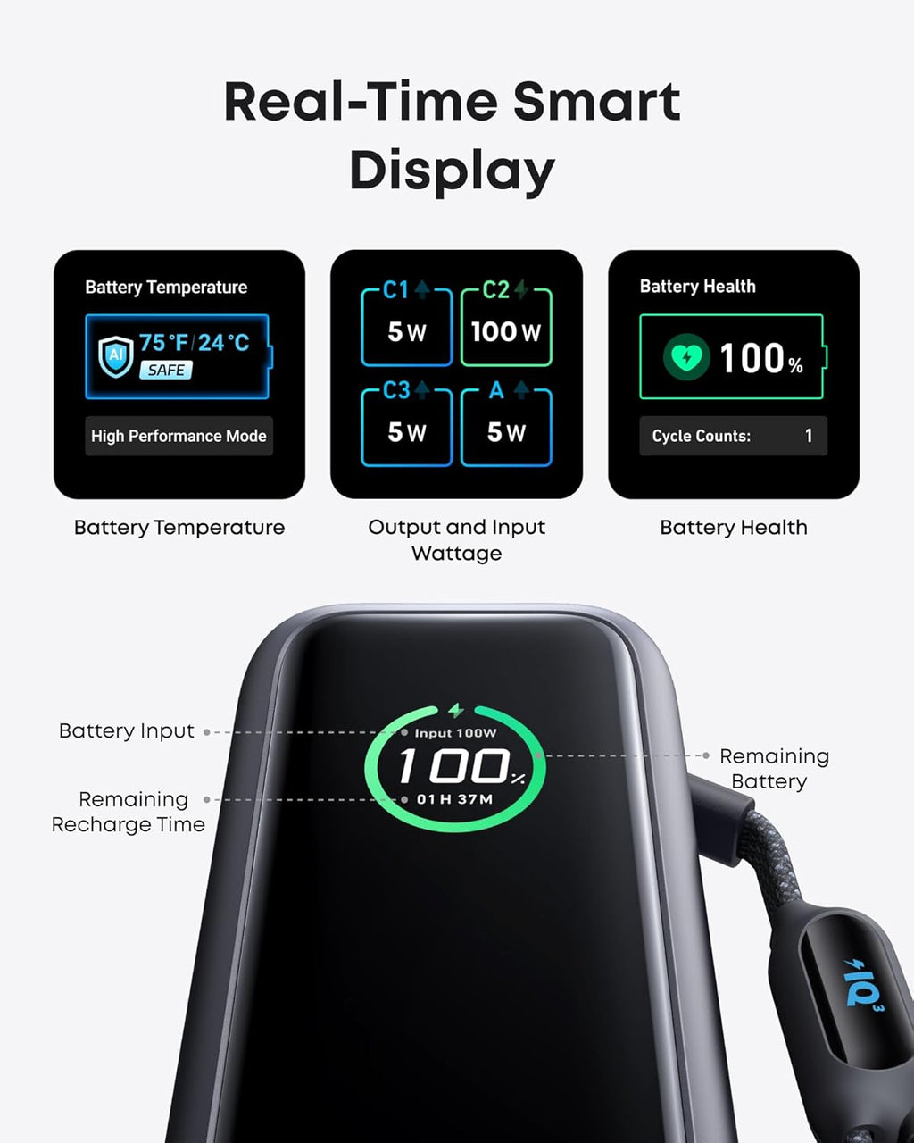 Anker Batería portátil para laptop, cargador portátil de 25,000 mAh...