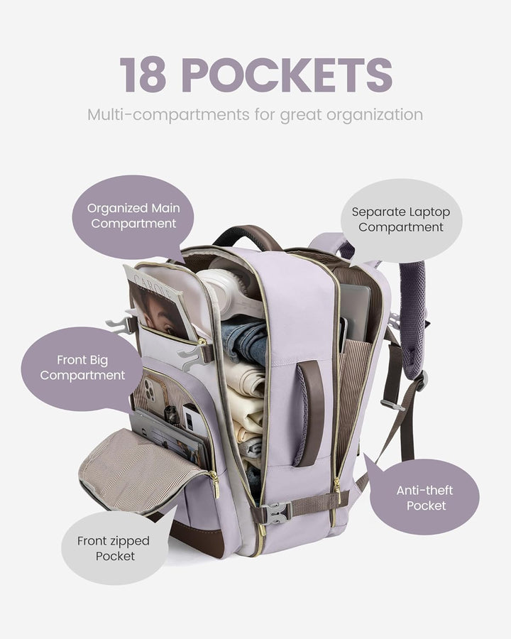 LOVEVOOK Mochila de viaje para mujeres y hombres, mochila de mano y...