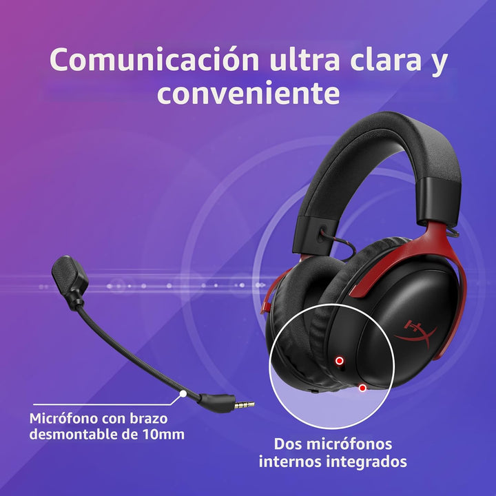 HyperX Cloud III S \u2013 Auriculares inalámbricos para juegos, 2.4...