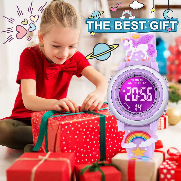 VAPCUFF Relojes impermeables 3D de dibujos animados para niñas con...
