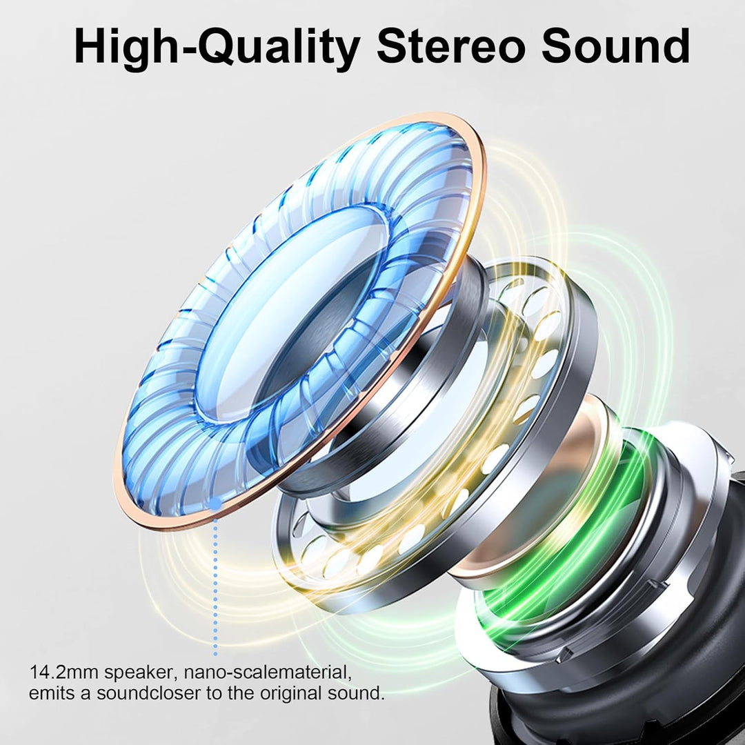 Auriculares inalámbricos, 2026 Bass-3.0 Bluetooth 5.4 auriculares e...