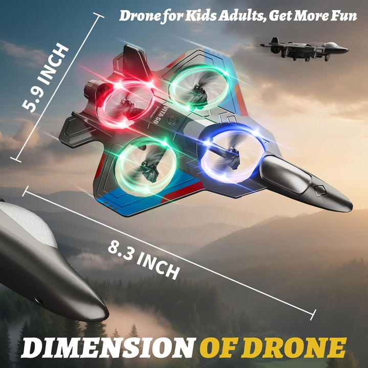 Aviones de Espuma con Control Remoto con 3 Baterías, Avión RC Jugue...