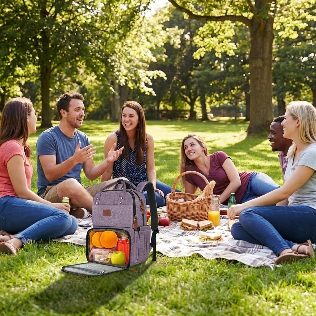 Mochila para niñas con lonchera, mochilas aisladas para mujer con c...